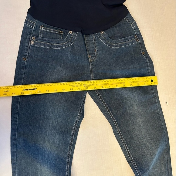 BELLAVIDA Maternity Denim medium wash comfort belly band jeans NWT Sz-S. X10 - Picture 9 of 9